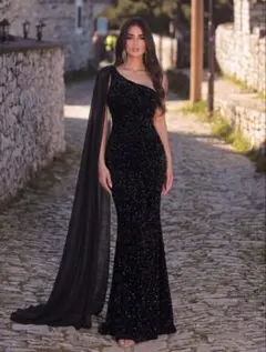 FAERIESTY ワンショルダー パーティードレス M ブラック