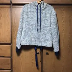 ランバンオンブルー カットツィードパーカー