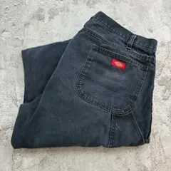 Dickies　ダックペインターパンツ　W40 L29　ブラック　無地　古着のサムネイル