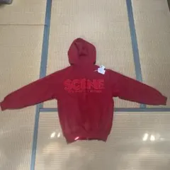 SCENE フード付きスウェット M 赤