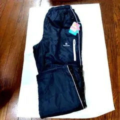 #PERSON`S暖か裏起毛 撥水加工 再帰反射パーツ ネイビースポーツパンツ