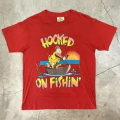 80's USA製 ビンテージTシャツ サイズ L 赤 vintage POP