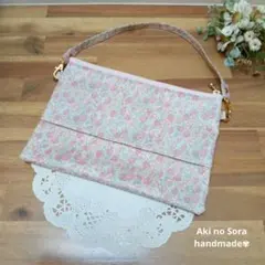 ストラップ付き　コンパクトティッシュポーチ　リバティ　ラミネート