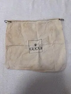 GUCCI グッチ 保存袋 巾着 布袋 ベージュ シミあり