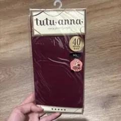 tutu anna タイツ 40デニール ワイン M-Lのサムネイル