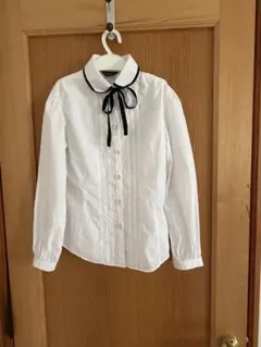 COMME CA ISM リボン付き長袖シャツ 140