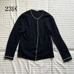 ニジュウサンク ニットカーディガン 羽織り フォーマル 大きいサイズ 上品 無地