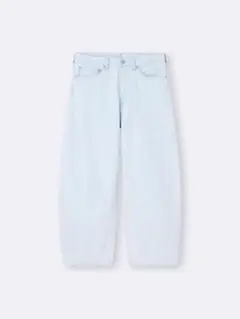 GU バレルレッグジーンズ メンズ28インチ　アイスブルー　ライトブルー