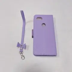 Google Pixies 3A ケース 紫 パープル 手帳型 スラップ付き