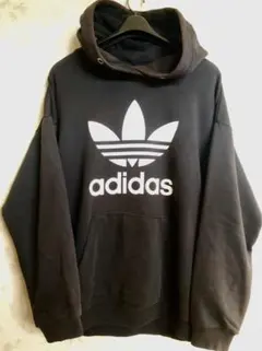 【adidas originals】パーカー トレフォイル ブラック 2XL