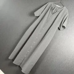 ショコラフィネローブ チェック柄 半袖 ロングワンピース FREE