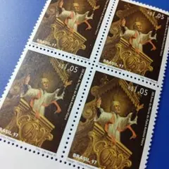 6866 外国切手 ブラジル 1997年 キリスト教 切手 田型