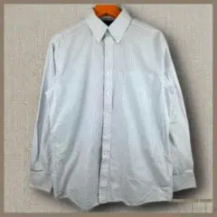 【TOMMY HILFIGER】長袖BDシャツ L チェック 白 【C52】