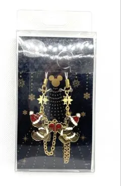 ディズニー　ディズニーストア　ドナルド　デイジー　ペアストラップ　クリスマス