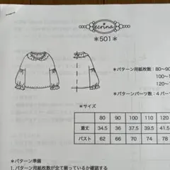 【140】ecrina型紙501ブラウス
