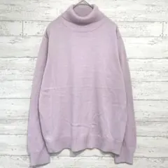 大きいサイズ ニッセン ニット プルオーバー 【2XL】 タートルネック 無地