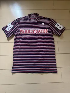 PEARLY GATES ボーダー モックネックシャツ サイズ5のサムネイル