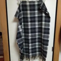 チェック柄ストール(黒、茶、白のチェック)