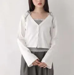 Heather アソートレースキャミ/カーディガン2P ホワイト FREEサイズ