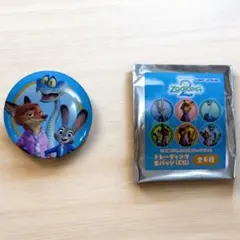 ズートピア2 缶バッジ トレーディングバッジ ニック　ジュディ　ゲイリー