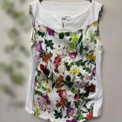 NARACAMICIE 上品花柄 タンクトップ 半袖Oサイズのサムネイル