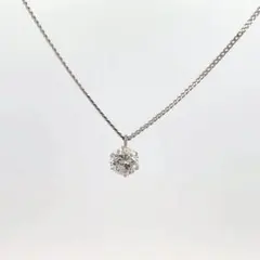 セール　PT 一粒　ダイヤモンド　ネックレス　鑑定書付き　新品