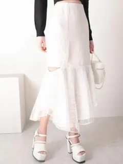 リップサービス シアーチェックマーメイドスカート