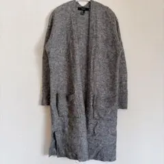 FOREVER 21 ロングカーディガン グレー M サイドスリット