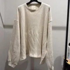 refomed サーマル スウェット ロングスリーブ 綿 アイボリー コットン