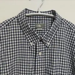 NORTH FACE 半袖ギンガムチェックシャツ XL ネイビーのサムネイル