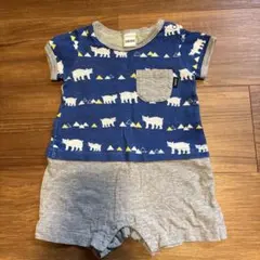 SHIPS クマプリントロンパース　70cm