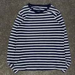 00s オールドユニクロ 短丈 ボーダー ロンＴ y2k シティーボーイ 人気