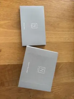 N organic コットンフェイスタオル/アクリルプレート02クリームタイプ