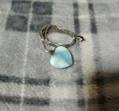 ラリマー 天然石 ハート型ネックレス