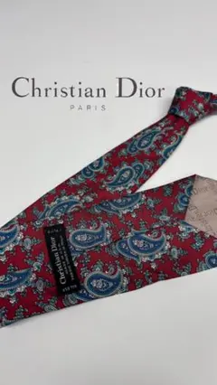 【美品】〇Christian Dior〇ブランドネクタイ〇ペイズリー〇ディオール