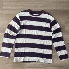 old UNIQLO 短丈ボーダーロンT