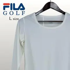 FILA GOLF 長袖 インナーシャツ ロゴプリント 白 L 美品 0078のサムネイル