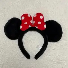 ディズニー ミニー カチューシャ 赤リボン ドット TDR 定番人気