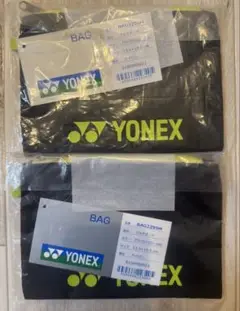 YONEX バッグ BAG2299M 13.5×19.5 cm 黒/緑2個