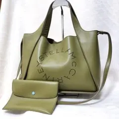 【未使用級】ステラマッカートニー　サークルロゴ　トートバッグ　2WAY　ポーチ付