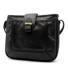 LOEWE ロエベ ショルダーバッグ アナグラム レザー ヴィンテージ ブラック