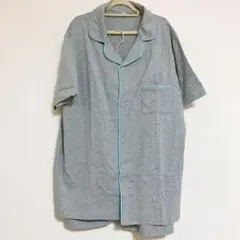 パジャマ　上下セット　ルームウェア　グレー　Lサイズ　半袖　ハーフパンツ