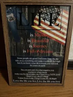 ハンドメイドカフェ風ポスター　アメリカン　ルート66 男前インテリア