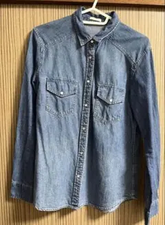デニム ボタンアップシャツ Sサイズ