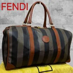 美品＆大容量✨FENDI フェンディ ボストンバッグ ペカン柄 旅行 南京錠