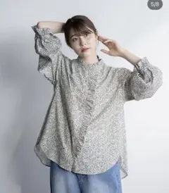 サマンサモスモス　ゆべしちゃん　フリルブラウス