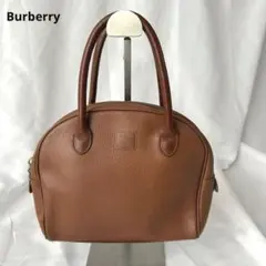 Burberry ハンドバック ブラウン レザー ホースロゴ