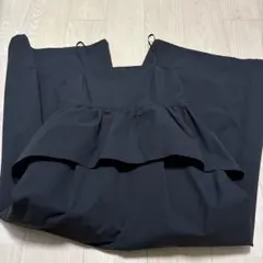 yurina×RagOut ペプラムサロペット L ブラック オールインワン