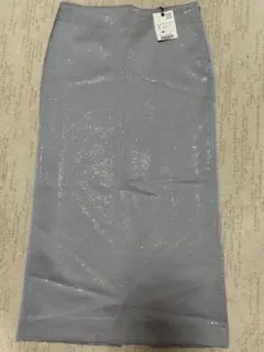 ZARA ZW COLLECTION シルバー ペンシルスカート