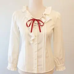 【Ankrouge】美品♡リボン付きフリルブラウス